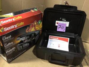 lot 70 image: SentrySafe Fireproof 0.18-cu ft Keyed Fire Resistant Chest Safe