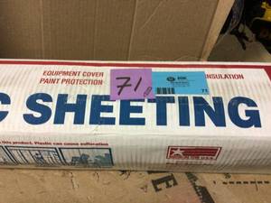 lot 71 image: HUSKY 20 ft. x 50 ft. Clear 6 mil Plastic Sheeting