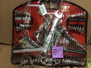 lot 81 image: SAEmm Combination Wrench Set (50-Piece) by Husky