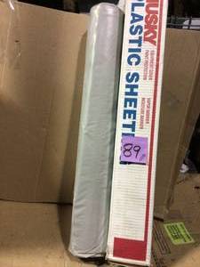 lot 89 image: HUSKY 10 ft. x 50 ft. Clear 6 mil Plastic Sheeting