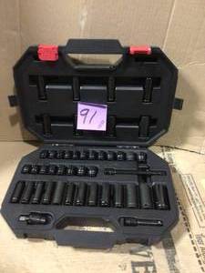 lot 91 image: 38 in. Drive SAEMM Impact Set (44-Piece) by Husky