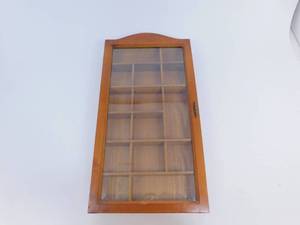 Wood Display Case with Glass Door