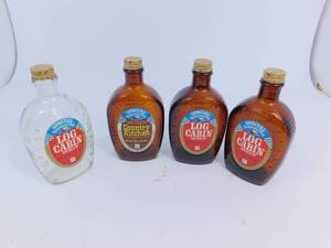 4 Vintage Log Cabin Special Bicentennial Flasks