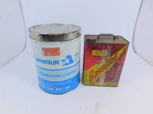 Vintage Armour Cloverbloom Can  Vintage 2 gal. Gasoline Can