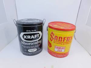 2 Large Vintage Cans