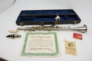 Vintage Continental Colonial Silver Clarinet