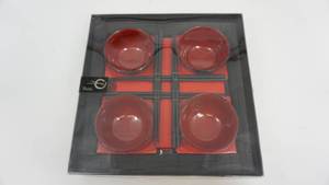 New Concepts Housewares Red Lacquer Bowl Set