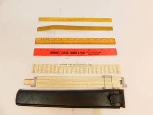 Dietzen Slide Ruler in Case  1 Plastic & 1 Wood Ruler