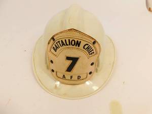 Battalion Chief 7 White Fire Truck Helmet