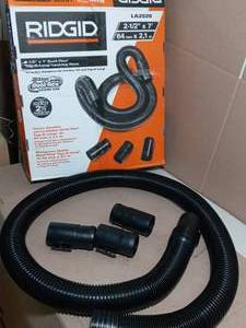 2-12 in. x 7 ft. Dual-Flex Tug-A-Long Locking Vacuum Hose for RIDGID WetDry Shop Vacuums by RIDGID- open box not used