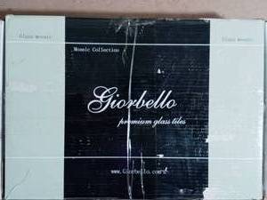 Black 3 in. x 6 in. x 8 mm Glass Subway Tile (5 sq. ft.  case) by Giorbello- open box not used- missing 2