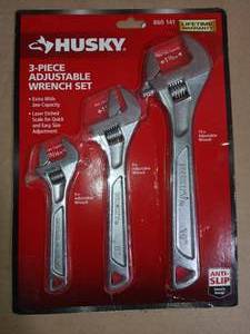 Adjustable Wrench Set (3-Piece) by Husky - not used