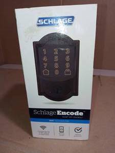 Camelot Encode Smart Wifi Door Lock with Alarm in Aged Bronze by Schlage- not used