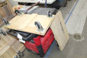lot 268 image: Lot of (2) Wood Moving Dolly 30 x 18 x 6