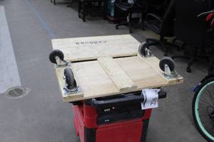 lot 273 image: Lot of (2) Wood Moving Dolly 30 x 18 x 6