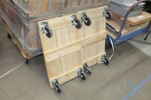 lot 274 image: Lot of (2) Wood Moving Dolly 30 x 18 x 6