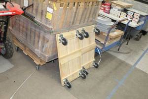 lot 279 image: Lot of (2) Wood Moving Dolly 30 x 18 x 6