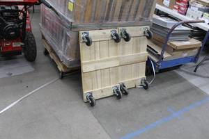 lot 280 image: Lot of (2) Wood Moving Dolly 30 x 18 x 6