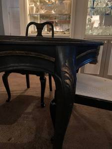 Black Painted Round or Oval Dining Table