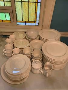Simple white dishes and drinkware