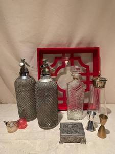 Lot of Midcentury Bar Equipment