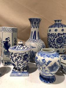 Blue and white pottery