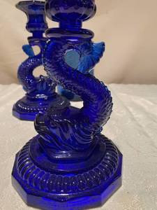 Blue glass items