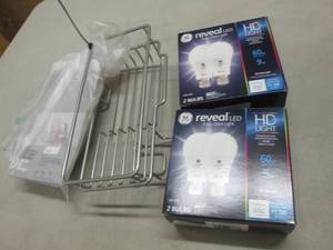 lot 17 image: Suction Combo Basket, 2- 2ks GE LED...