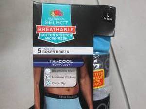 lot 59 image: 5 pr Mens Large Boxer Briefs...