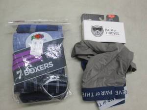 lot 94 image: Boys Medium Boxers, 2 Small Mens Bo...