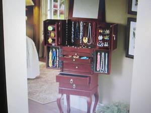 lot 132 image: Camille Jewelry Armoire open box, a...