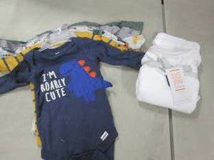 lot 148 image: Newborn Onsies, 0-3M Long Sleeve On...