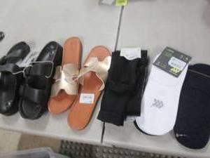 lot 203 image: 2 pair Ladies Shoes, Crew Socks, Li...