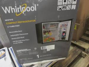lot 206 image: Whirlpool 2.7 cu ft Mini Refrigerat...