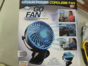 lot 210 image: Lithium Power Cordless Fan...