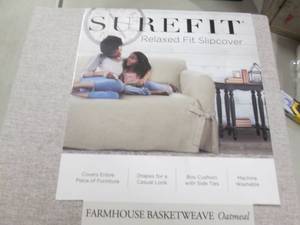 lot 247 image: Surefit Relaxed Fit Sofa Slipcover...