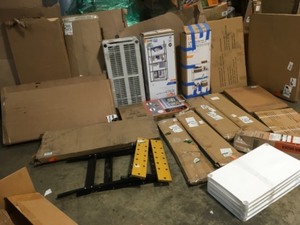 Pallet with mixed shelving various kinds and conditions see pictures