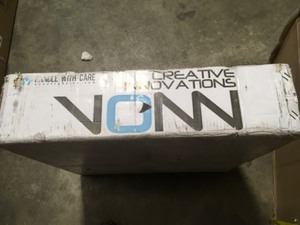 Vonn Lightning 38W Atria Collection 20 in. Silver Integrated LED Adjustable Hanging Modern Square Chandelier open box see pictures