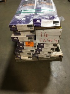 Pallet with 16 cases of Heritage Mill Brushed Vintage Hickory Ale 38 in. x 4-34 in. x Random Length Engineered Click Hardwood Flooring (22.5 sq. ft.  case)-PF9742 not used