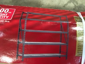 Husky Black 5-Tier Heavy Duty Steel Garage Storage Shelving Unit (90in W x 90in H x 24in D) not used