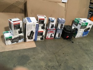 Pallet with assorted Wayne Pumps see pictures customer returns