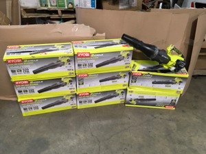 Pallet with Ryobi 2 Cycle gas blowers see pictures