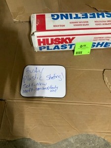 HUSKY 24 ft. x 100 ft. Clear 6 mil Plastic Sheeting and HUSKY 20 ft. x 50 ft. Clear 6 mil Plastic Sheeting See pics