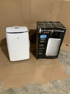 LG Electronics 14000 BTU (10000 BTU DOE) Dual Inverter Portable Air Conditioner in White See pics Tested