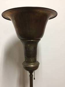 Ornate Vintage Brass Floor Lamp