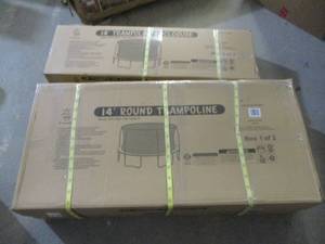 lot 60 image: 14 Trampoline with Enclosure - loo...
