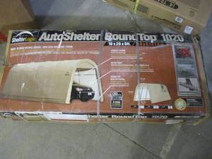 lot 61 image: Shelter Logic 10 x 20 x 8 Auto Shel...