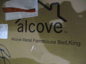 lot 64 image: Farmhouse King-size Bed Frame - mis...