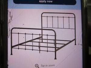 lot 71 image: Alcove Metal Farmhouse Bed- King n...