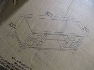 lot 74 image: Black TV Stand...